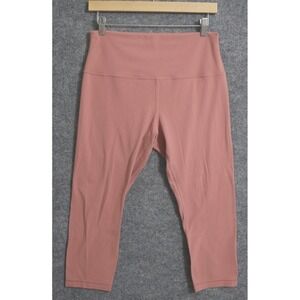 Lululemon Leggings Women 10 Pink Align Crop 21"‎ Yoga Athleisure Running Train